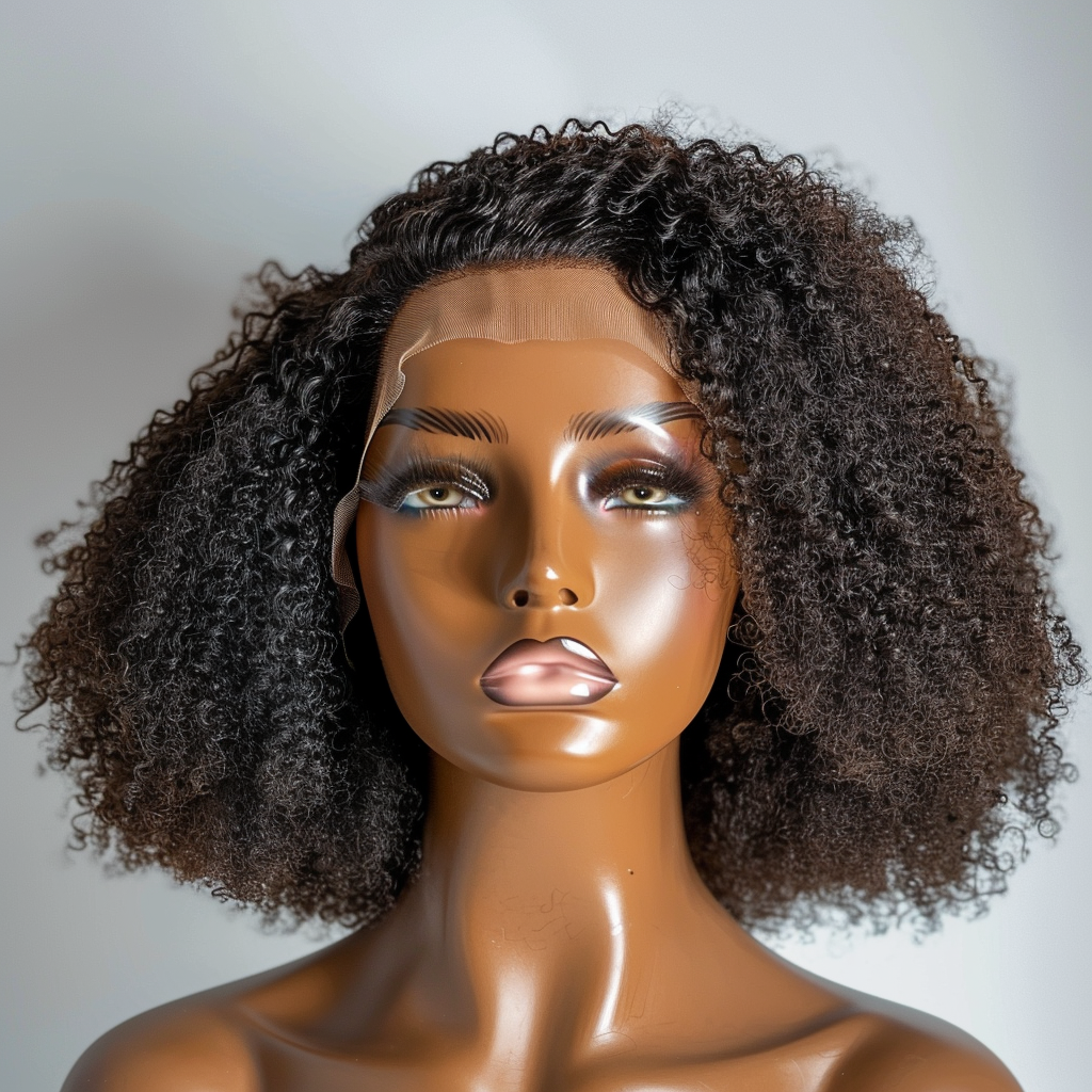 Afro Kinky Curly Lace Front Wig – 100% Virgin Human Hair